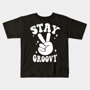 Stay Groovy - Peace Sign Graphic Kids T-Shirt